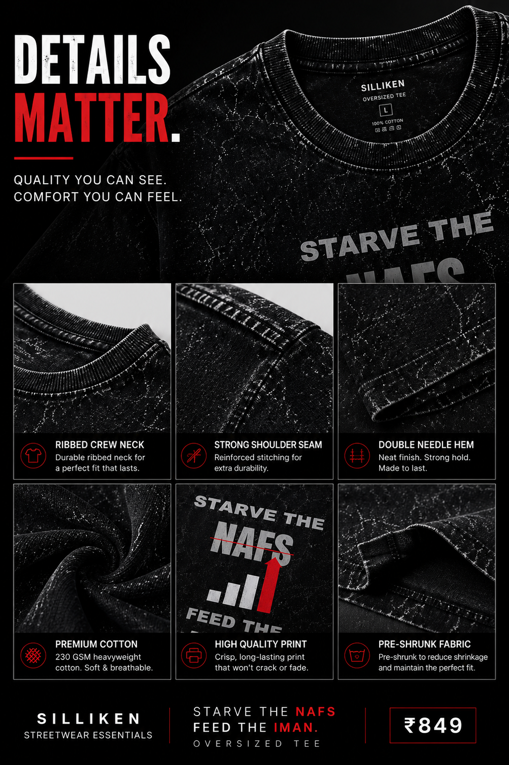 Starve The Nafs - Oversized Tee